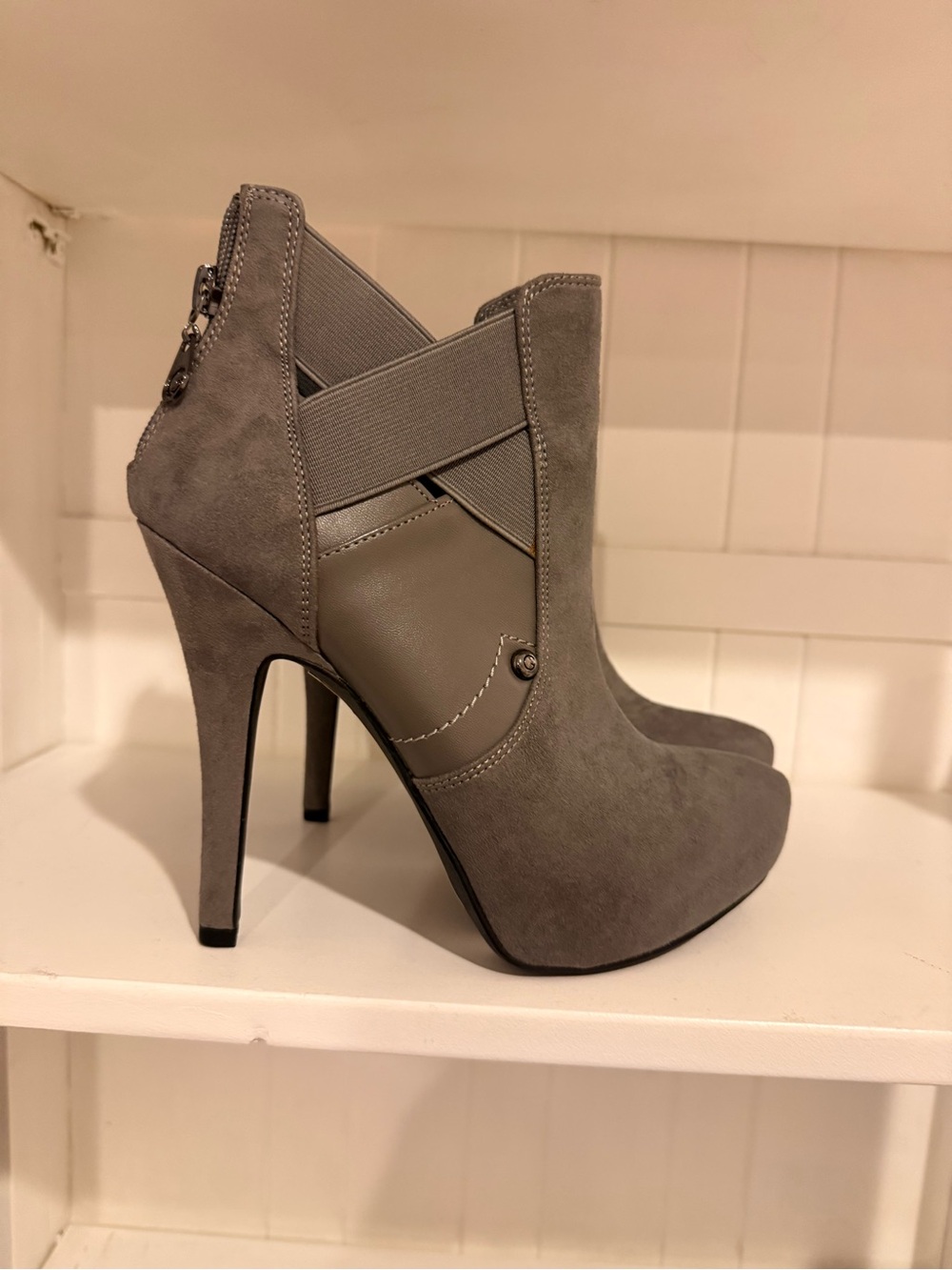 Gregory Gray Suede High Heel Ankle Platform Boots